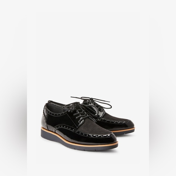 next Shoes - NEXT Forever Comfort Black Brogue Detail Chunky Sole Lace Up Loafer Shoes Size 5